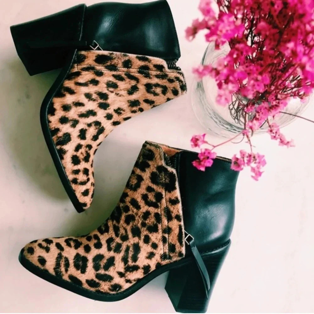 Madewell Leopard Print Ankle Boots